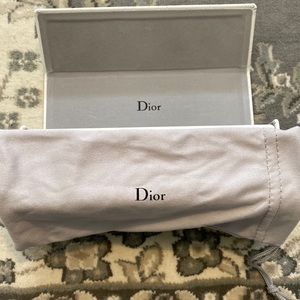 White Dior Eyeglasses Case